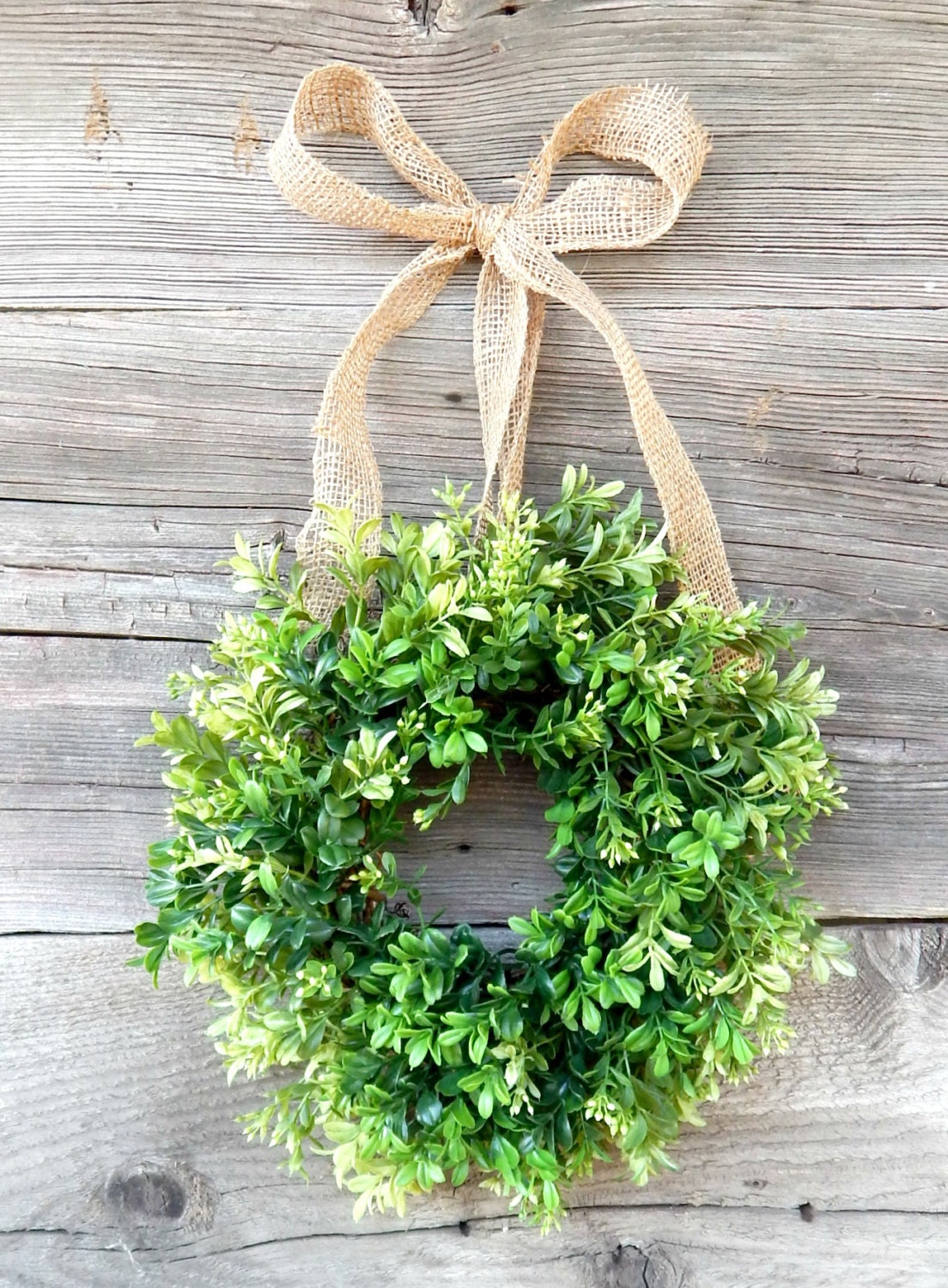 4. Mini Boxwood Wreath For Decor