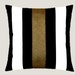 Decorative Pillow Case, Cotton Black-White Throw pillow case with Dark Gold color accent 12, 16"x16", Cushion case, Toss pillow case.