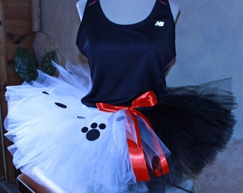 Adult Running Marathon Cruella De Vil Villain Inspired from Disney Movie 101 Dalmations Tutu Skirt Dress Birthday Party Costume Fun Run
