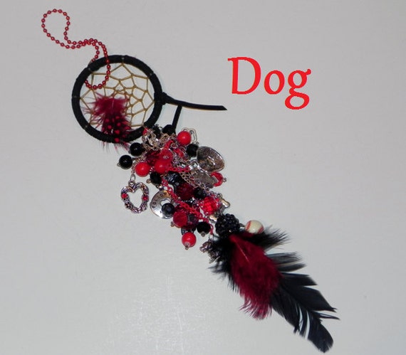 Dog Themed Dream Catcher Car Charm Dazzler by SealedWithAKiss5891