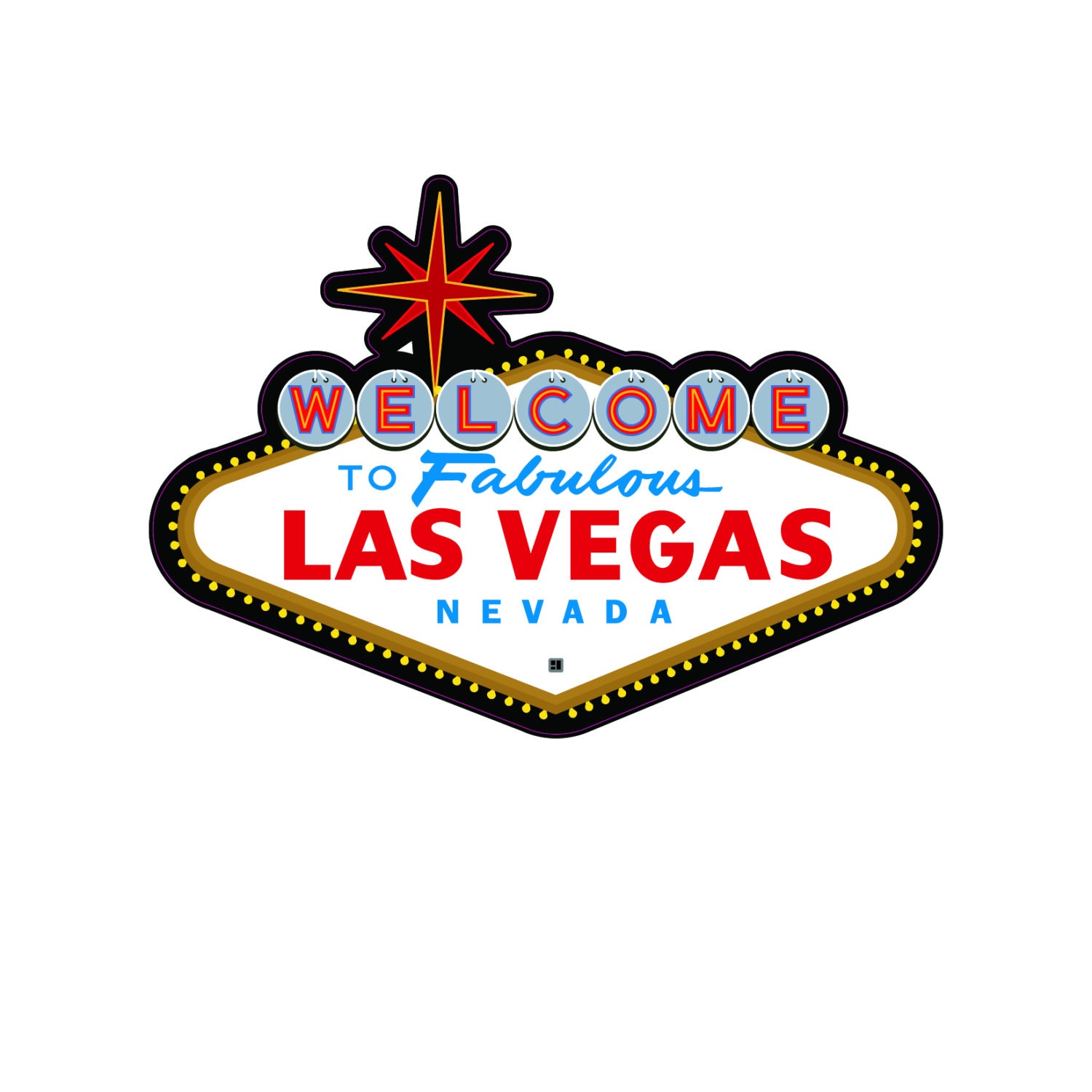 Fabulous Las Vegas Die Cut 6 Wide Sticker Decal