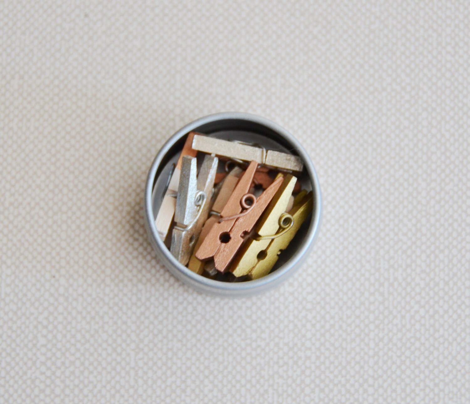 mini clothes pins mixed metal dipped and by thephilosophehaus