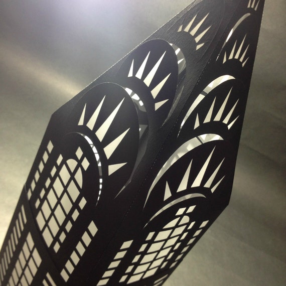 NYC Luminary Chrysler Building Cut Paper Lantern by MinksPaperie