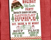 Vintage Holiday/Christmas Ugly Sweater Party Invitation- 4x6 or 5x7 Invitation-Print at home Il_170x135