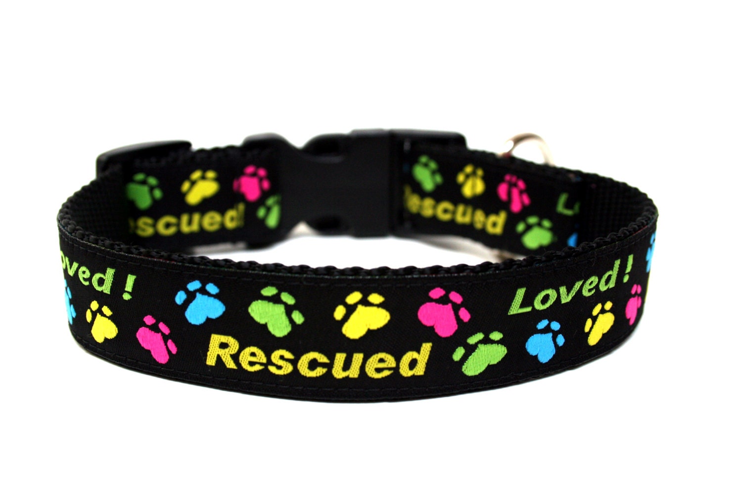 Rescued Dog Collar 1 Colorful Dog Collar