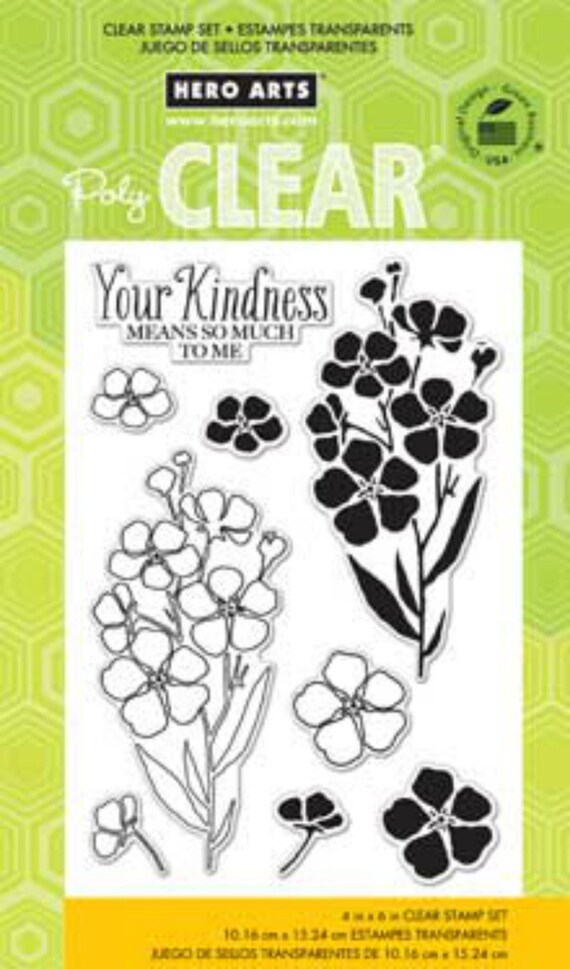 Hero Arts Night and Day Flowers CL779 Clear Stamps