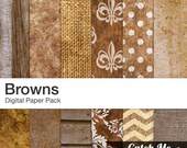 Brown Digital Scrapbooking Papers