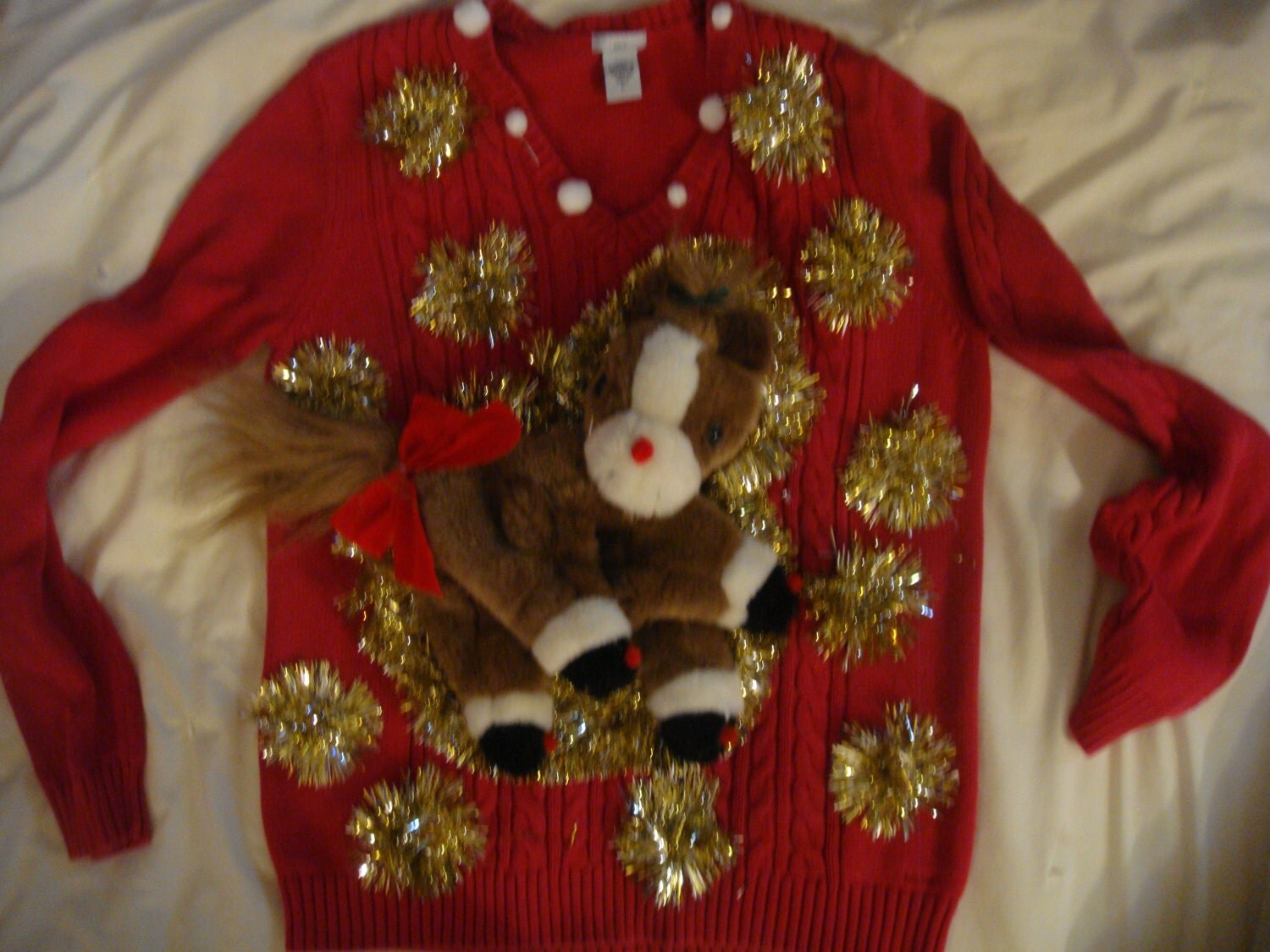 Horse ugly christmas sweater woman's small pony halloween
