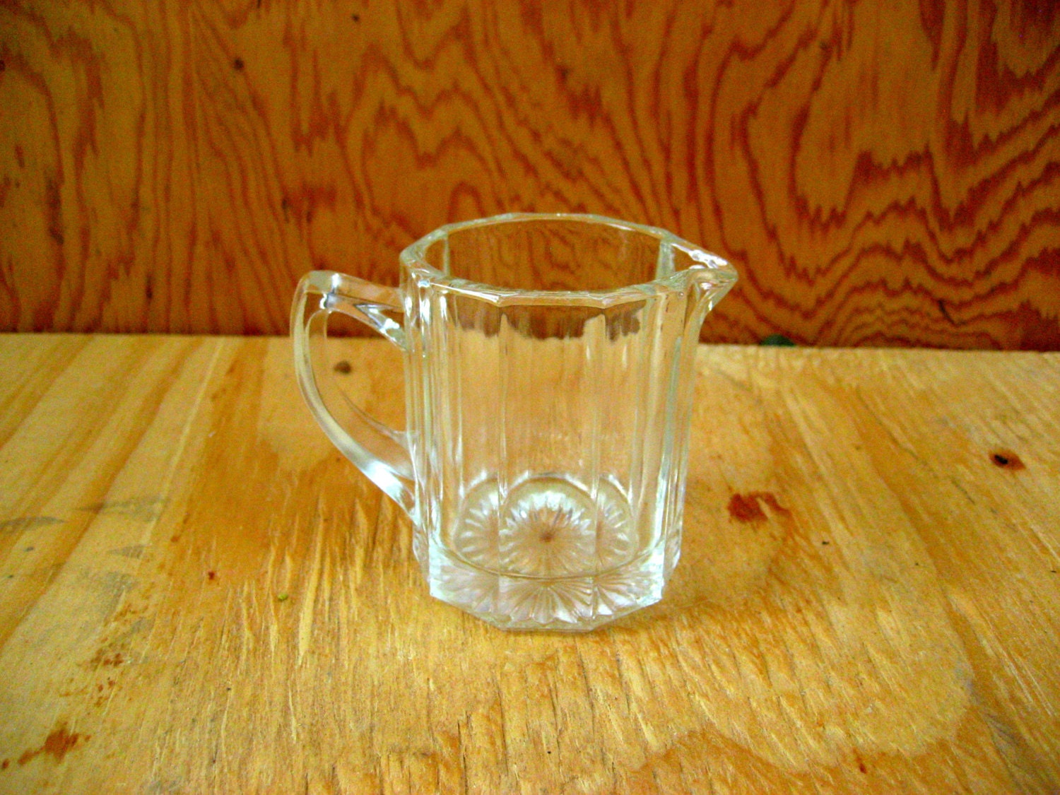 Vintage Glass Pitcher Small Syrup Creamer 8117