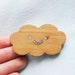 Little Cloud Brooch - laser cut bamboo