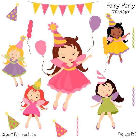 Fairy Clipart Fairy party Clipart Instant Download