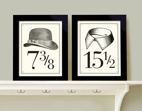 Wall Art for Men Bedroom Decor Set of Two Prints Bathroom Art