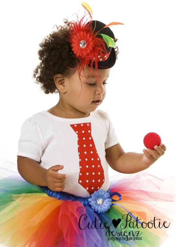 READY TO SHIP: Cutie Patootie Clown Tie T-Shirt - Red & White - Halloween or Birthday Costume - 6-9m Onesie 24m 3T Shirt - Infant Toddler Il_570xn
