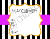 5x7 PRINTABLE Halloween Invitation INSTANT DOWNLOAD, 5x7 invite, Halloween Supplies, Kids Halloween, Paper goods Il_170x135