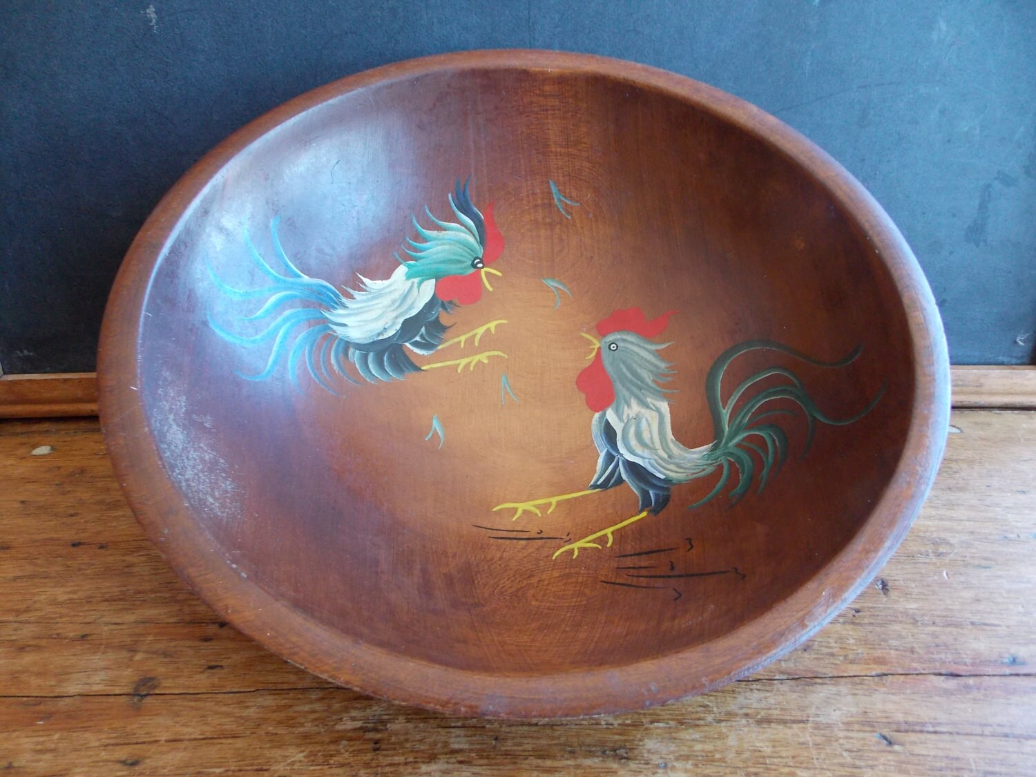 SALE Munising Wooden Rooster Bowl Haute Juice