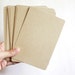 Kraft Paper Blank Note Card, Blank Invitation Cards, Size 4.1" x 6" inch, Set of 25 - for postcard, greeting card, crafts, letterpress