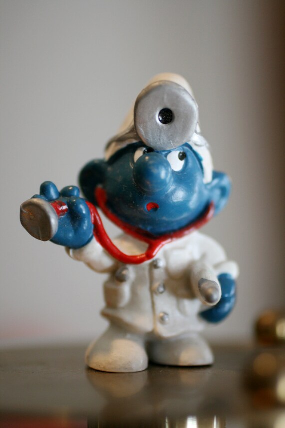 doctor smurf figurine