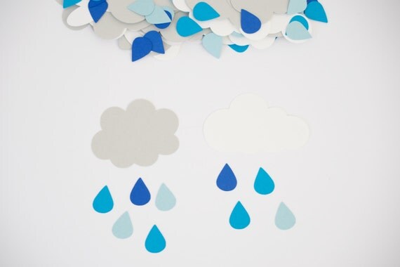 Rain Drop Baby Shower Confetti with Clouds Il_570xn