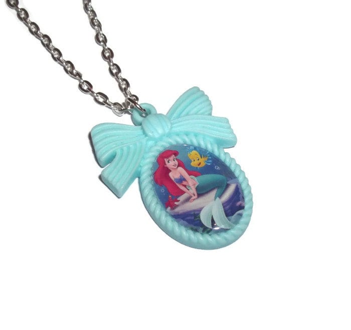 The Little Mermaid Necklace Ariel Mint by KitschBitchJewellery