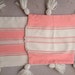 Reserve Becca Mexican woven cotton set of 2 peach pink covers with tassles Custom