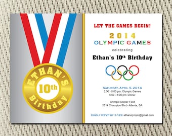 Invitation Anniversaire Jeux Olympiques