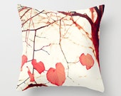 SALE Pillow cover, fall pillow, red pillow, white pillow,yellow pillow,office decor,dorm decor,tree pillow,pink pillow,coral pillow,kids art