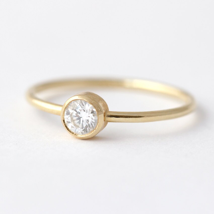Delicate Engagement Ring Simple Engagement Ring 0.2 Carat