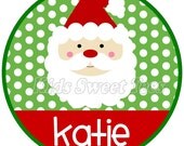 santa polkadots personalized digital image Il_170x135