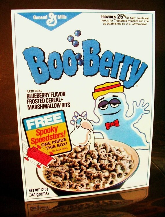 Boo Berry Spooky Speedster Cereal Box Stand-Up Display by kiss76