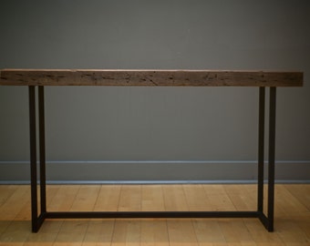 Console table, sofa table, Hall Table, Table, industrial, reclaim, reclaim wood, furniture, home décor, décor, handmade, minimalist, Home