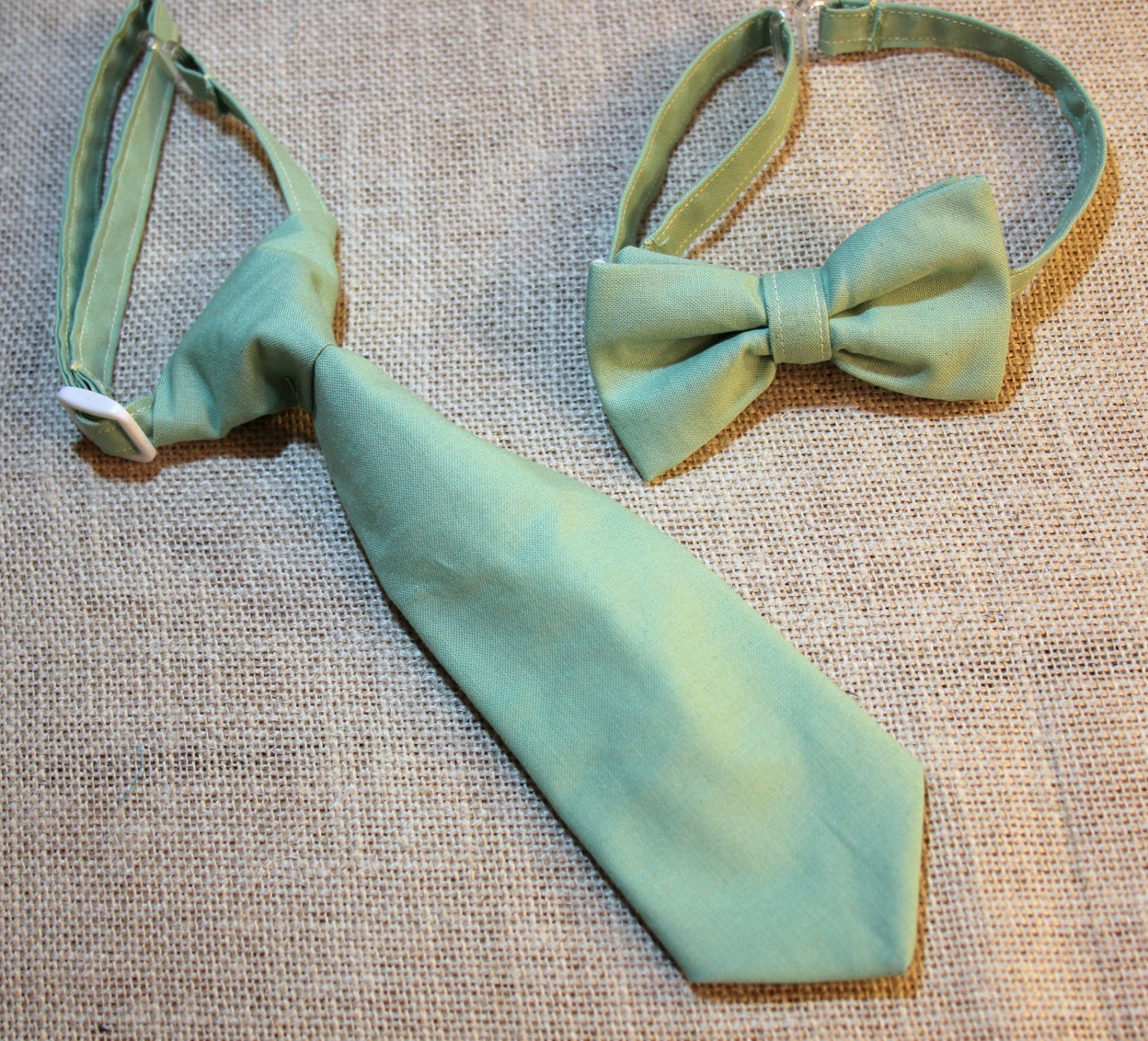 Sage Green Neck Tie or Bow Tie BowTie for Baby Infants