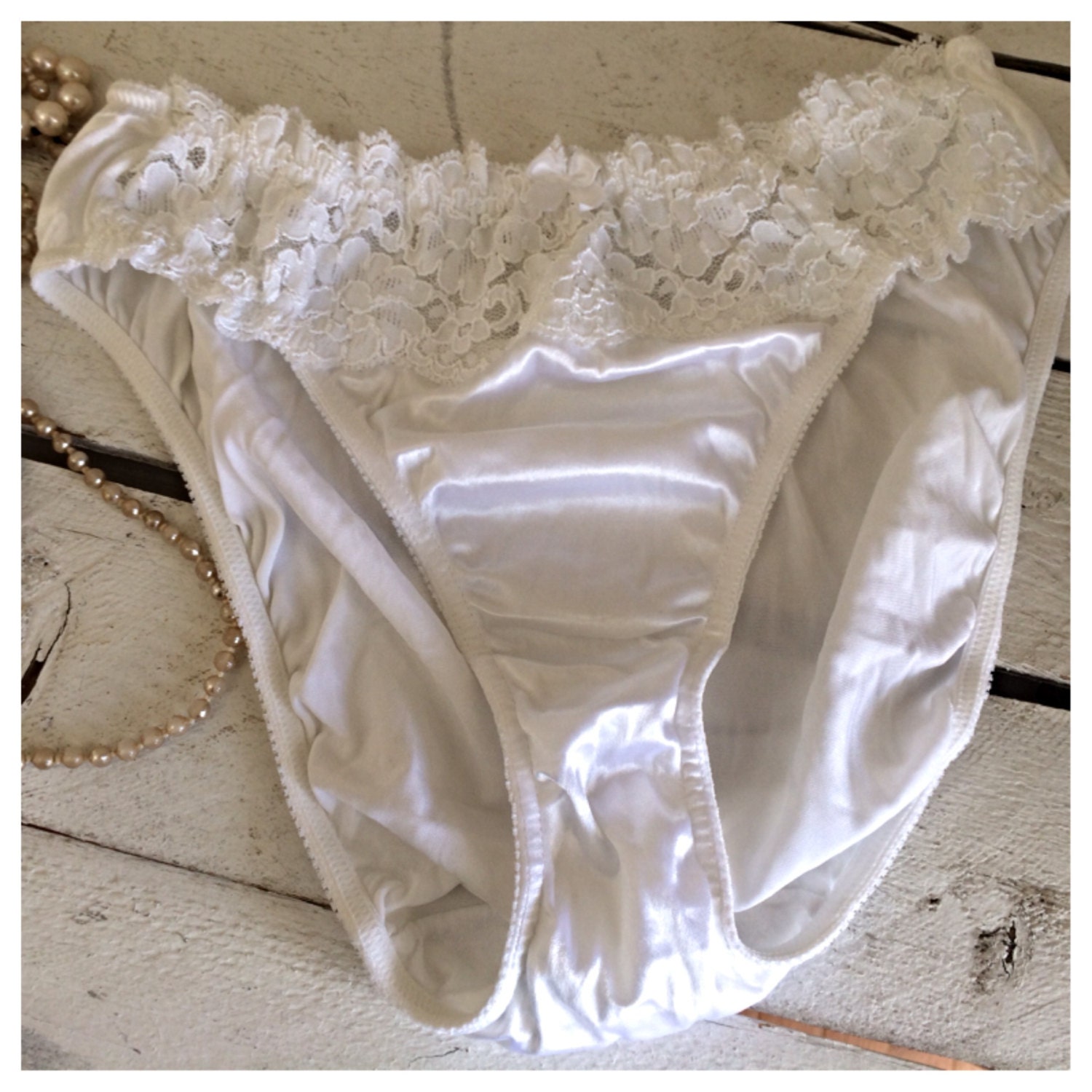 Reserved Vintage Victorias Secret White Lace Pantie