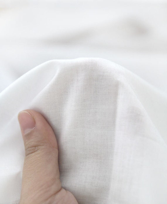 Semisheer Cotton Lightweight and Thin White By the Yard