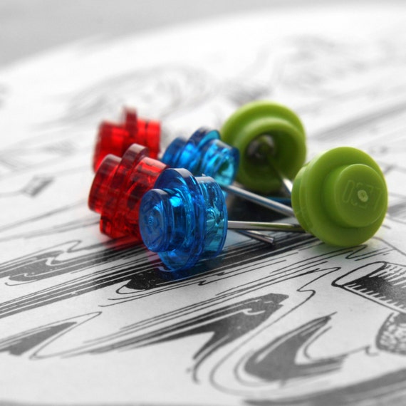 Set of 3 Geeky Stud Earrings Kitsch earrings made from