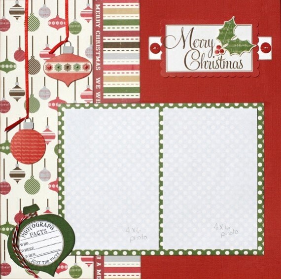premade scrapbook page 12 x 12 christmas layout merry premade scrapbook page 12 x 12 christmas layout merry