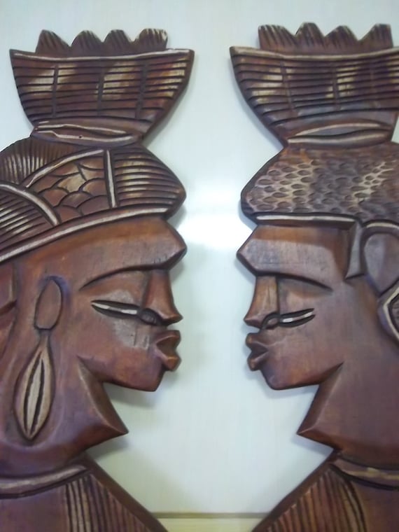 Tall African Mask Wall Hangings