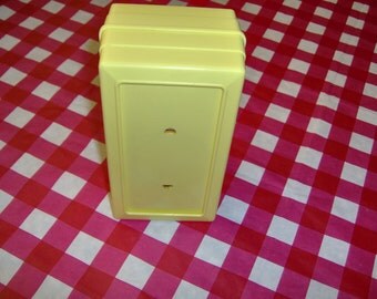 Yellow Plastic Retro Kitchen Napkin Holder