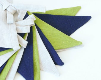 Bunting / Fabric Flag Banner / Pennant Nursery / Porch / Patio Decor / Photo Prop