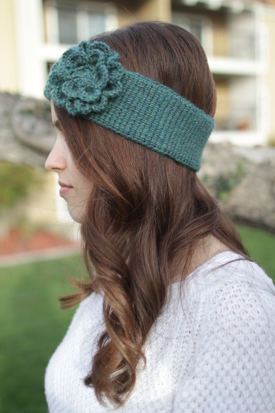 Crochet Pattern Flower Headband Instant Download