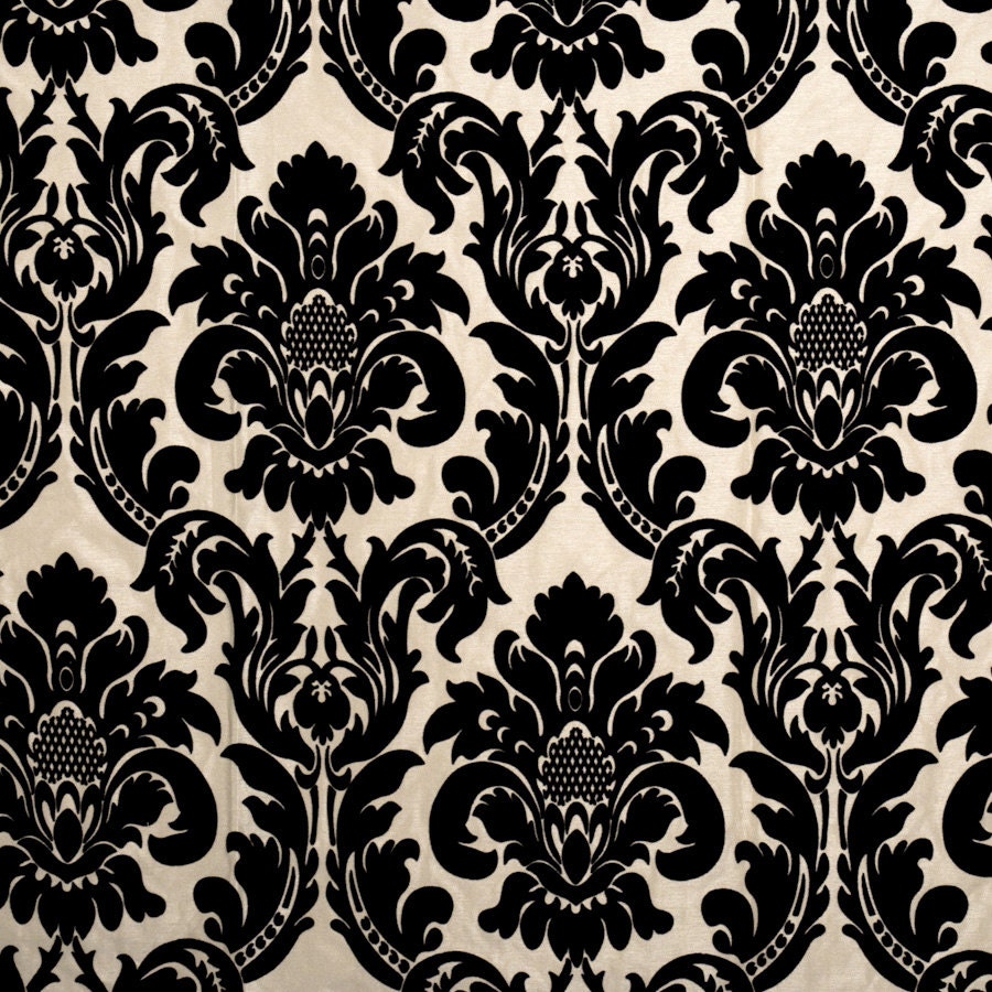 Black Damask Fabric Modern Upholstery Yardage By PopDecorFabrics   Il Fullxfull.503485108 Suws 