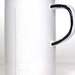 White Granite Stoneware Pitcher With Side Measurements