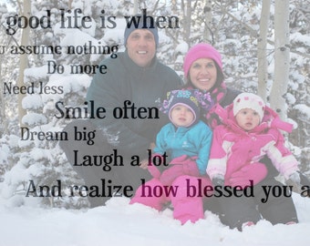 Custom Word Art Print With Photograph: In Memory Of, Tribute, Miss You, Family, Loved Ones (UNFRAMED)
