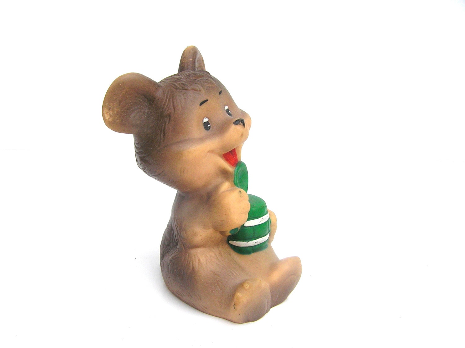 Soviet Toy Bear Rubber Bear Rubber animal Ussr Kids Toys