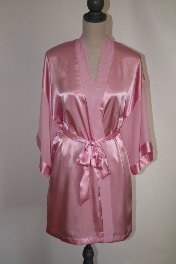 Satin Robe light pink with Chiffon sleeves QUALITY the Bride Wedding sup7
