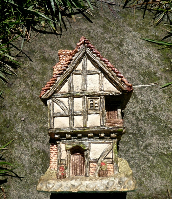 Miniature House Sculpture English Cottage Collectibles