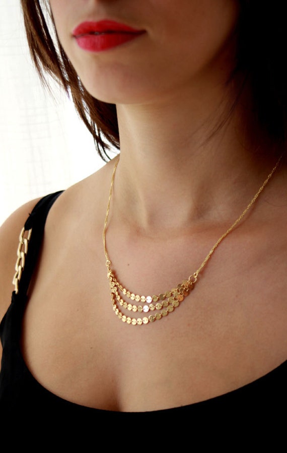 Gold necklace gold filled necklace unique necklace delicate