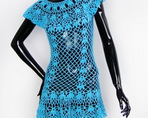 Cotton Crochet Lace Summer Beach Dress Sundress