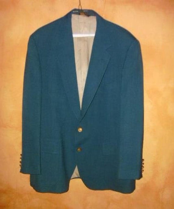 SALE MeNs DiLLarDs TeaL SuiT JacKeT SporTs CoaT by sundustvintage