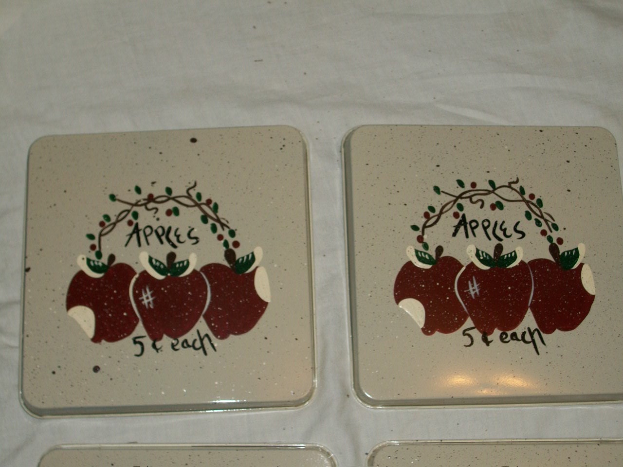 Apple burner covers set of 4 square for a gas stove FREE