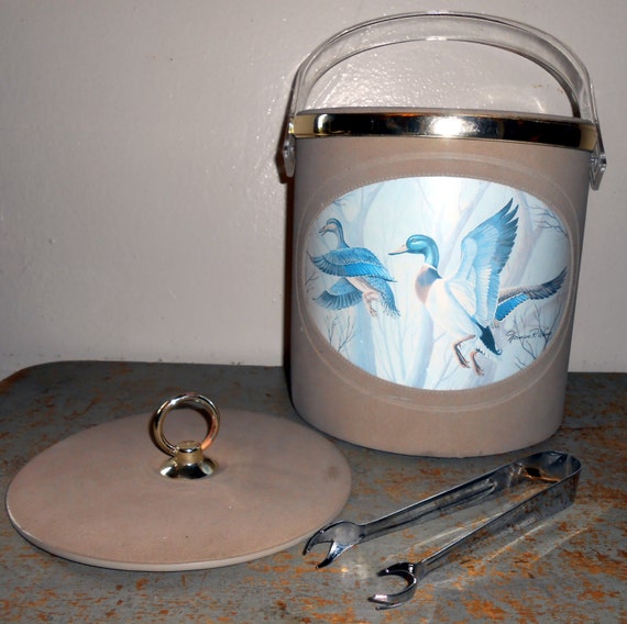 Vintage Ice Bucket Ducks Ice Cooler Norman R Wamer Large